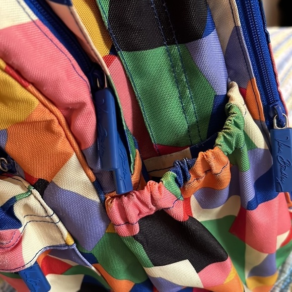 Vera Bradley book bag. Multicolored, lots of pockets. Computer safe. - Picture 7 of 11